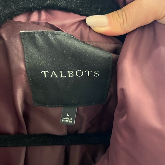 Maroon size L Talbots coat - Picture 3 of 3